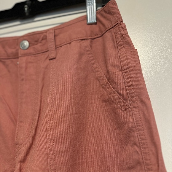 NWOT Forever 21 Dusty Rose/rust brown/ coral/orange color. Flare Fit Cargos. - Picture 8 of 11